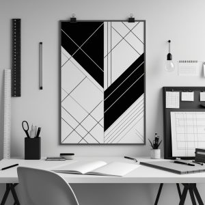 Geometric Line Series Poster