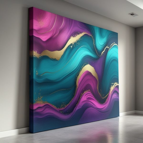 Abstract Colorwave Canvas - Image 4